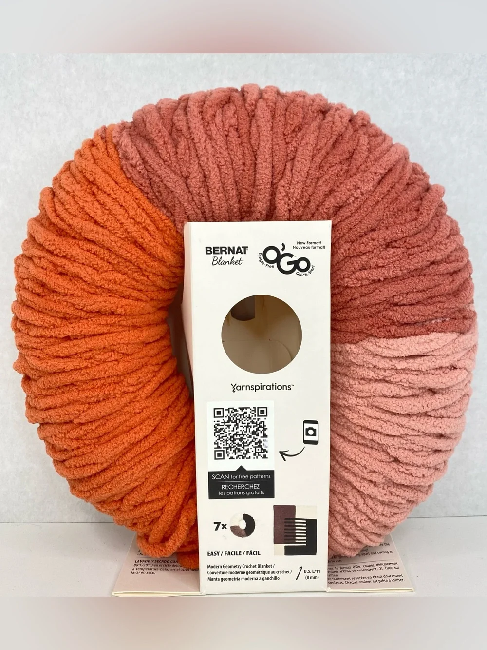 Bernat Blanket O’ Go Yarn Fired Clay 1 Skein Autumn Fall NEW